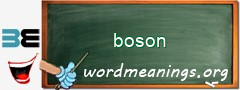 WordMeaning blackboard for boson